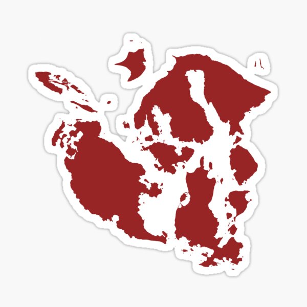 Item preview, San Juan Islands Sticker - Brick Red designed and sold by merl1n.