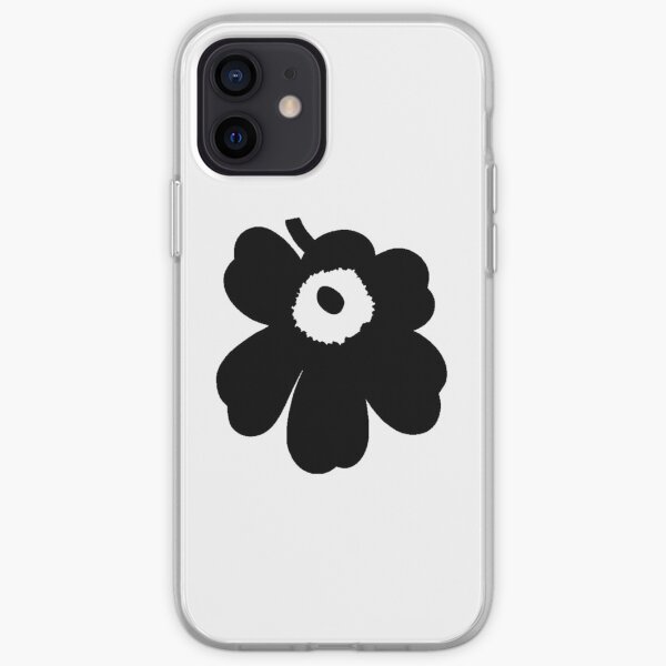 Marimekko Unikko black design iPhone Soft Case