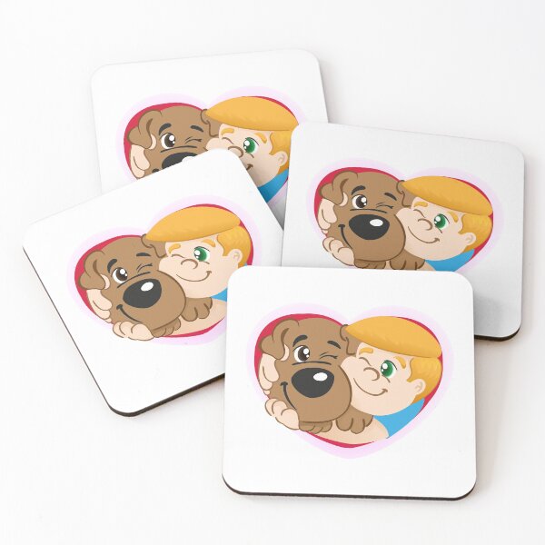 Item preview, Illustration representing a Person Child hugging a dog in a heart. Ideal for institutional and educational material designed and sold by LucianoCosmo.