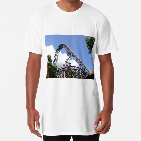 Iron Gwazi Roller Coaster at Busch Gardens, Tampa, FL Long T-Shirt