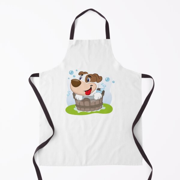 Item preview, Illustration of a dog bathing in a tub of water. Ideal for visual communication, informational and institutional and veterinary material designed and sold by LucianoCosmo.
