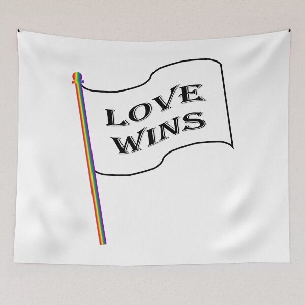 Item preview, Love Wins LGBT Pride Flag Graphic designed and sold by alex96207.