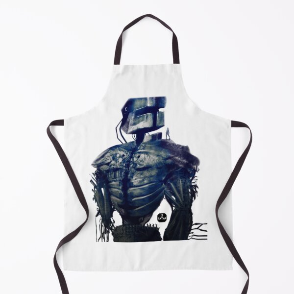 Broken Robot WHITE Apron
