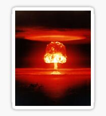 Beautiful Destruction Orange Mushroom Cloud Sticker