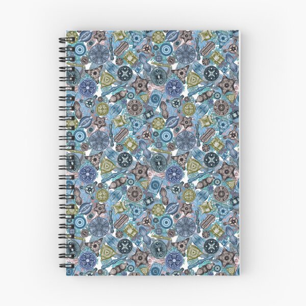 Item preview,  Ernst Haeckel Cool Toned Diatoms Tossed over Sea Squirts designed and sold by aimeewilson.