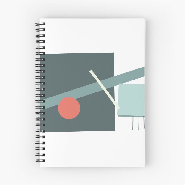 Item preview, suprematist art composition blue squares and red circles designed and sold by Vela Barrera.