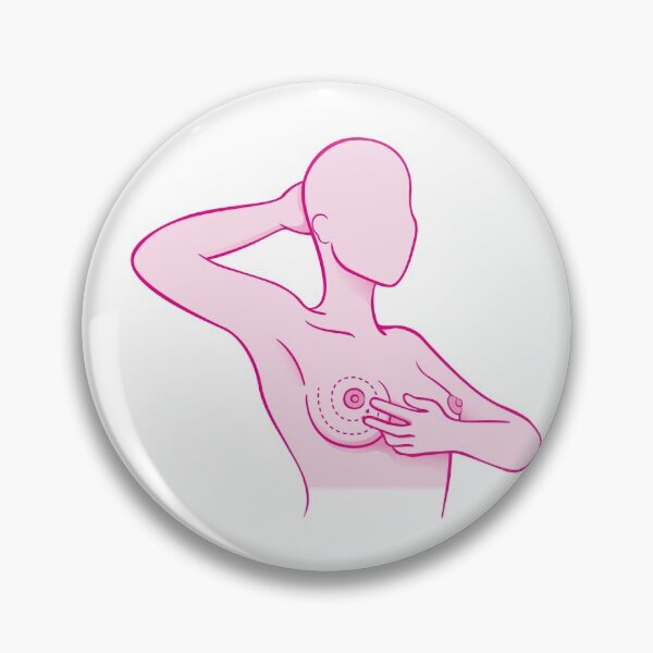 Item preview, Illustration of a woman touching her breasts doing self-examination for breast cancer, prevention and diagnosis for life. Ideal for institutional and educational materials designed and sold by LucianoCosmo.