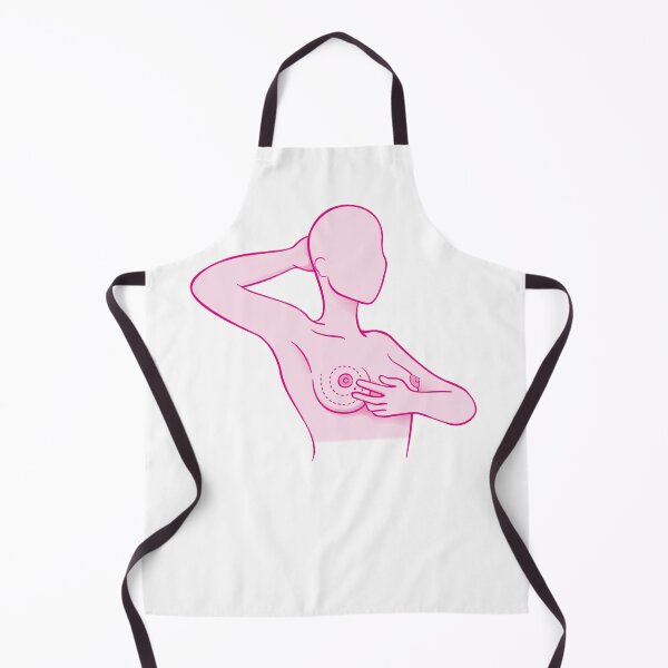 Item preview, Illustration of a woman touching her breasts doing self-examination for breast cancer, prevention and diagnosis for life. Ideal for institutional and educational materials designed and sold by LucianoCosmo.