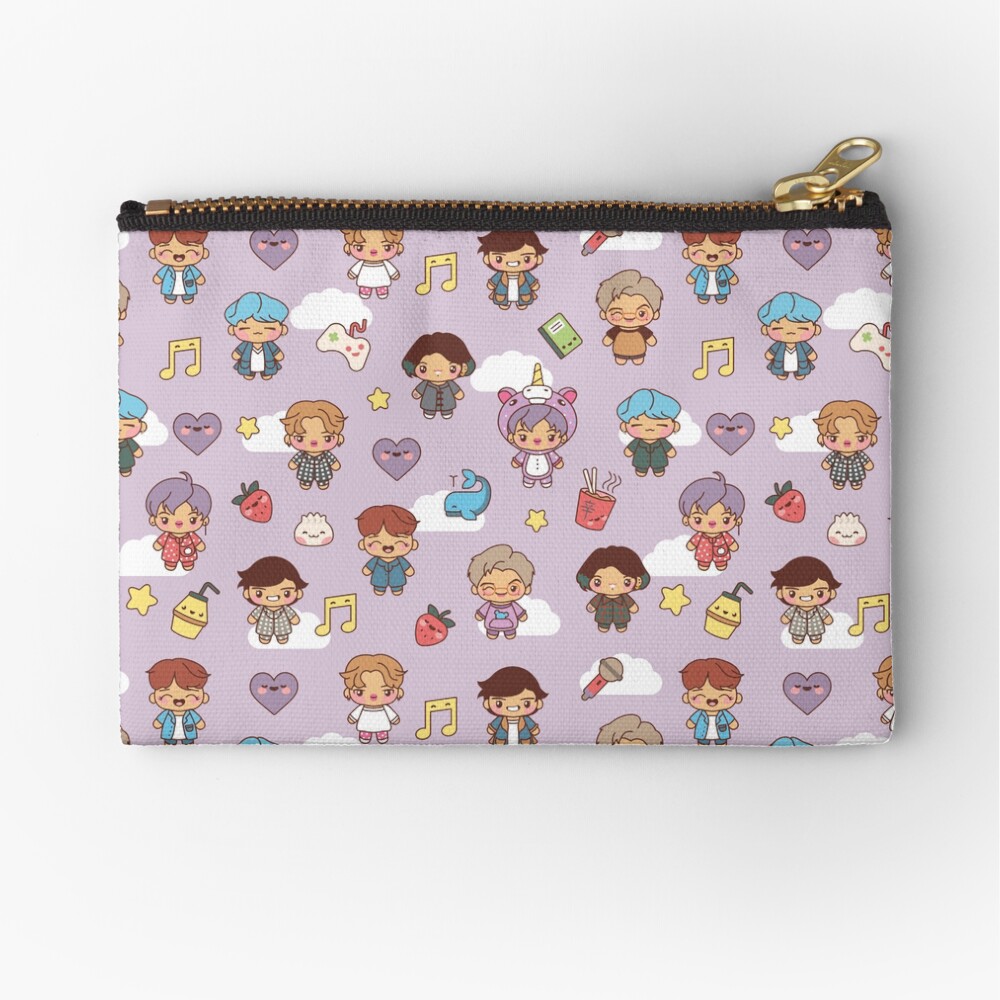 BTS Pajama Party (Purple, Pouches & Sleeves) Zipper Pouch