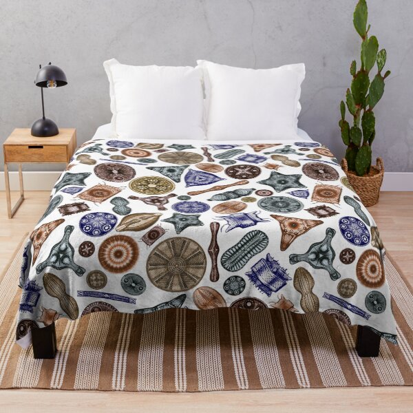 Item preview, Ernst Haeckel Teal Diatoms Tossed in Autumn Fall Colors designed and sold by aimeewilson.