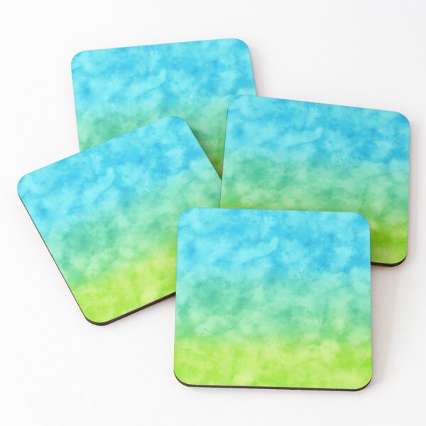 Item preview, Green Blue Ombre Watercolor Tie Dye Pattern Texture designed and sold by MarzStudio.