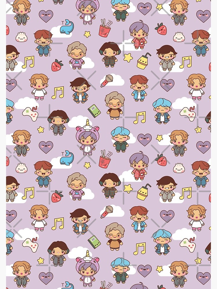 BTS Pajama Party (Purple, Journals & Notebooks) by MikaBees