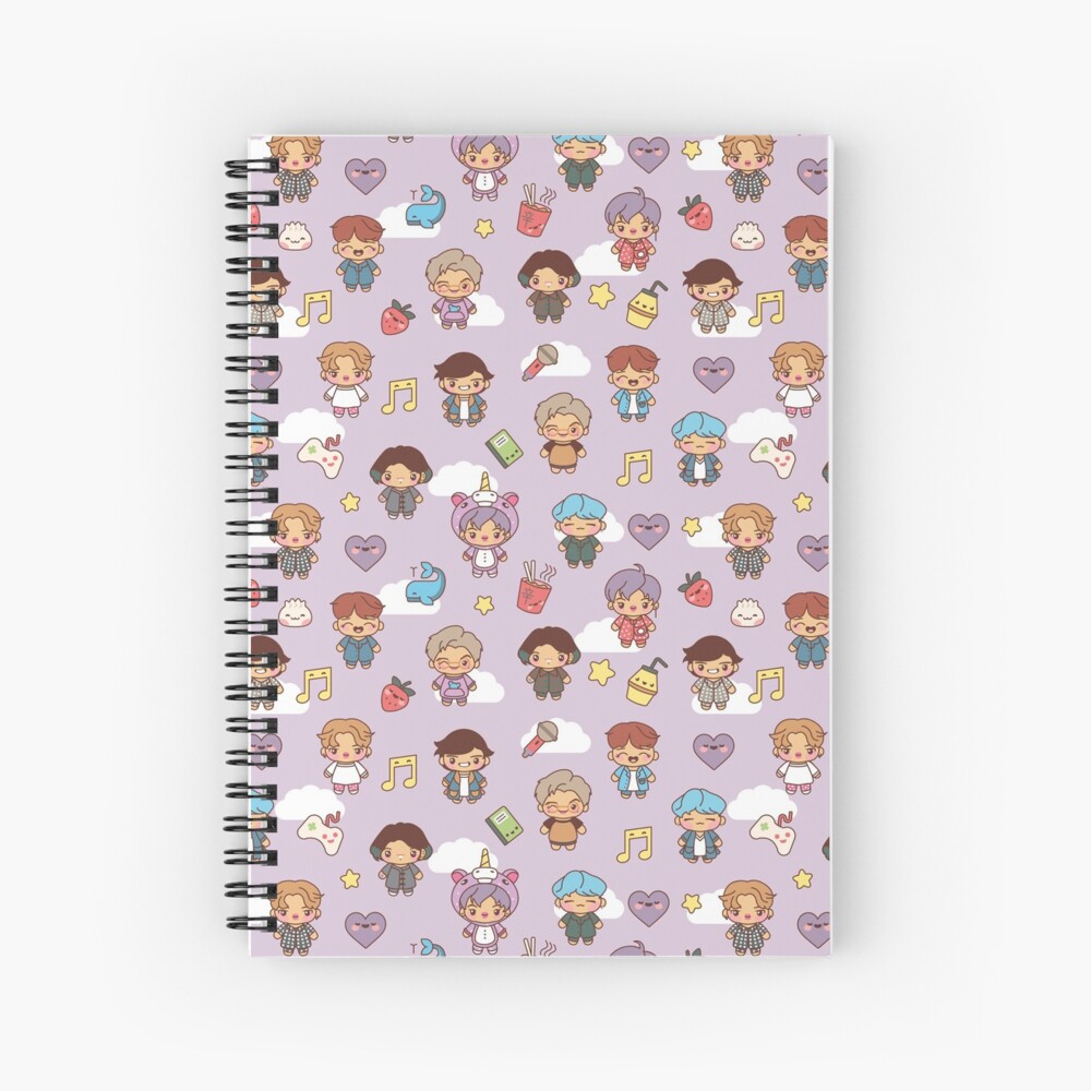BTS Pajama Party (Purple, Journals & Notebooks) Spiral Notebook