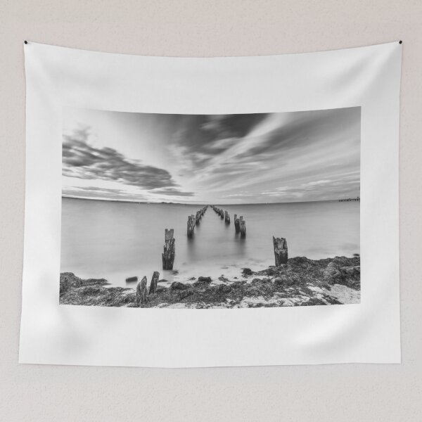 Item preview, Remains of a Pier in Black and White  designed and sold by gcmadan.