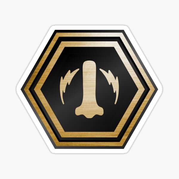 Genghis Khan Gold Nose Emblem Sticker