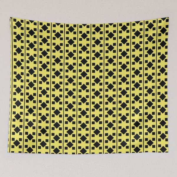 Aperçu de l'œuvre Motif jaune de diamants noirs créée et vendue par zcabask.