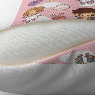 Alternate view of BTS Pajama Party (Pink, Pillows) Throw Pillow