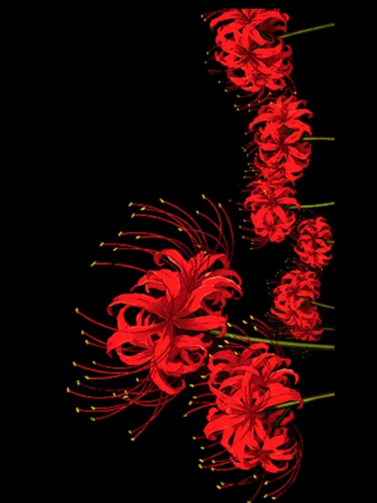 Spider lily-black background  iPhone Case