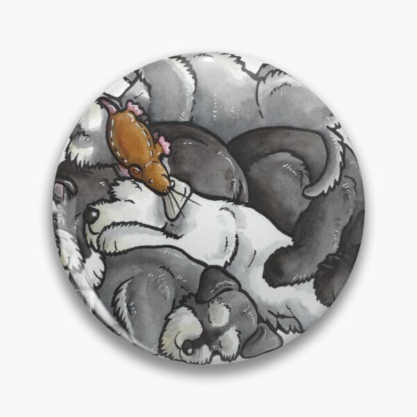 Item preview, Miniature Schnauzer - sleeping pile designed and sold by animalartbyjess.