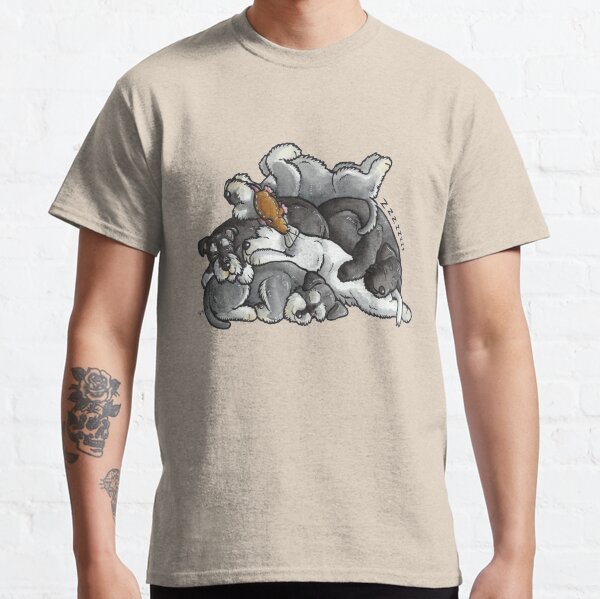 Miniature Schnauzer - sleeping pile Classic T-Shirt