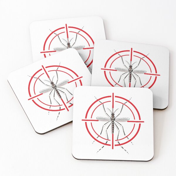 Item preview, Nature, Aedes Aegypti mosquitoes stilt with sight signal or target, top view. Ideal for informational and institutional related sanitation and care designed and sold by LucianoCosmo.