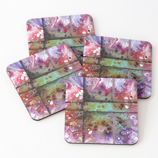 Item preview, "Shake the Disease" Embellished Acrylic Pour Painting designed and sold by peonypours.