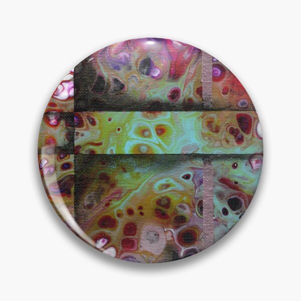 Item preview, "Shake the Disease" Embellished Acrylic Pour Painting designed and sold by peonypours.