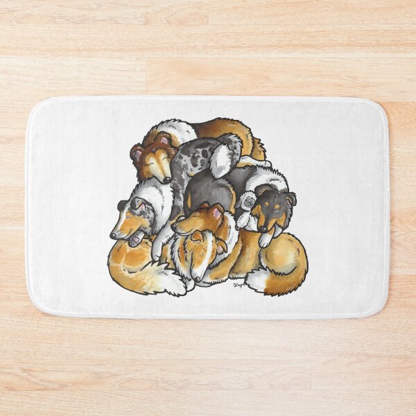 Item preview, Rough Collie - sleeping pile cartoon designed and sold by animalartbyjess.