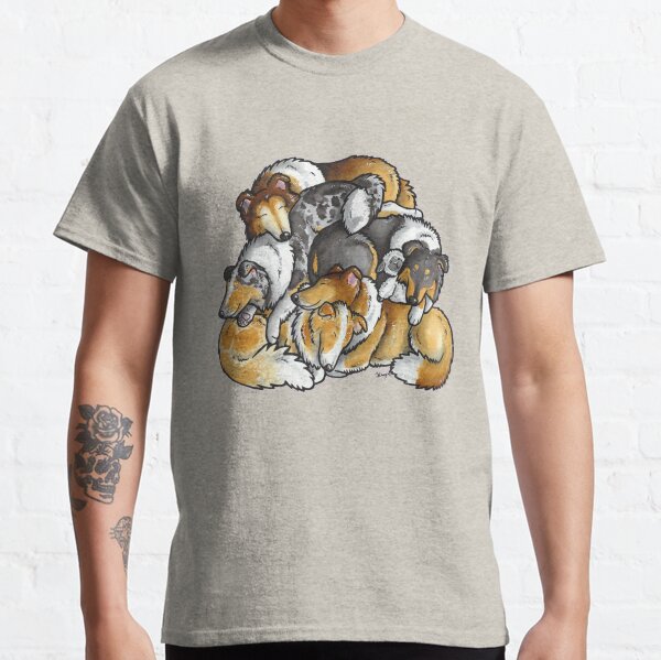 Item preview, Rough Collie - sleeping pile cartoon designed and sold by animalartbyjess.