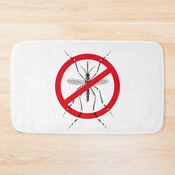 Item preview, Nature, Aedes Aegypti mosquitoes stilt with prohibited sign, top view. Ideal for informational and institutional related sanitation and care designed and sold by LucianoCosmo.