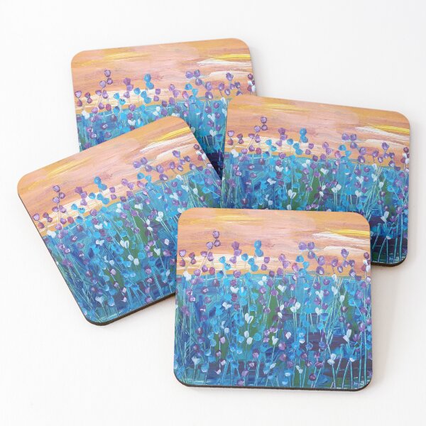 Item preview, Blue Flowers Orange Sky designed and sold by Artsylori.