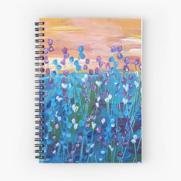 Item preview, Blue Flowers Orange Sky designed and sold by Artsylori.
