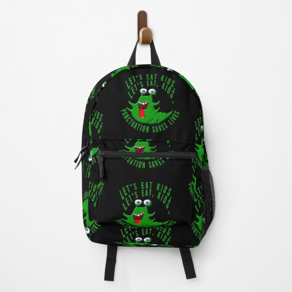 Item preview, Lets Eat Kids. Lets Eat, Kids. Punctuation Saves Lives. Funny Grammar Teacher Halloween and Anytime Quote. Green Monster. designed and sold by UrTops.