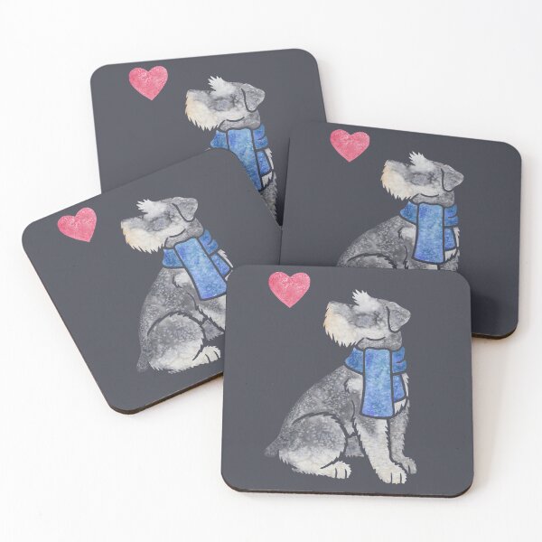 Item preview, Watercolour Miniature Schnauzer designed and sold by animalartbyjess.