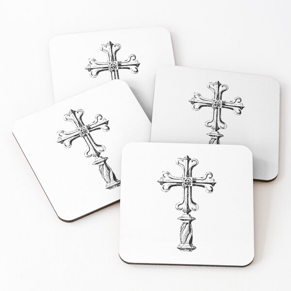Item preview, Creepy Cemetery Halloween Cross designed and sold by urbanattitudeco.
