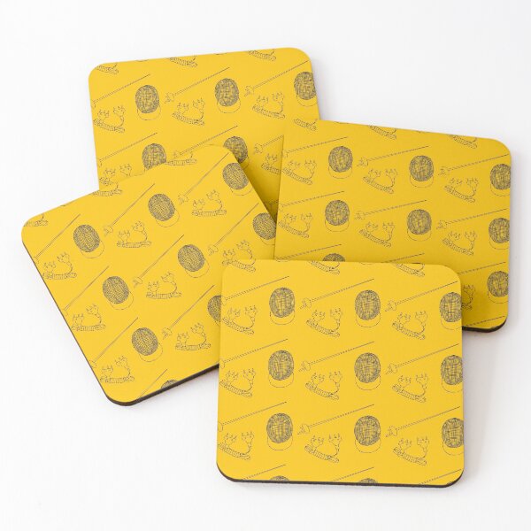 Item preview, Epee Fencing pattern in Yellow designed and sold by Kat Iti.