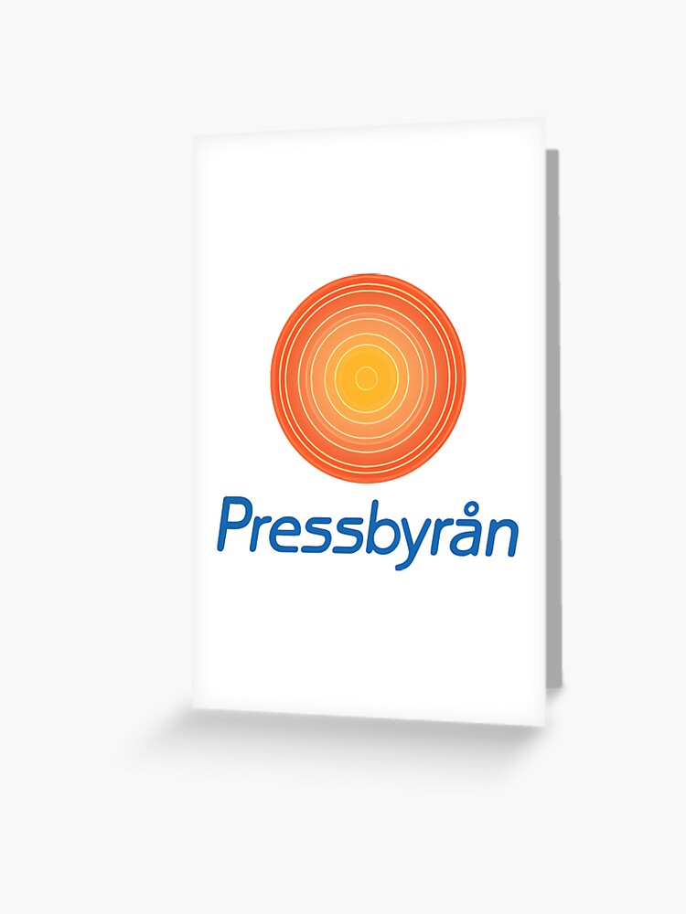 Pressbryan Logo Sverige Greeting Card By Tippen Redbubble