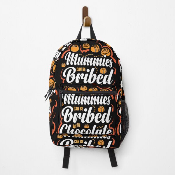 Item preview, Mummies Can Be Bribed With Chocolate Classic Halloween Meme designed and sold by GravitiTees.