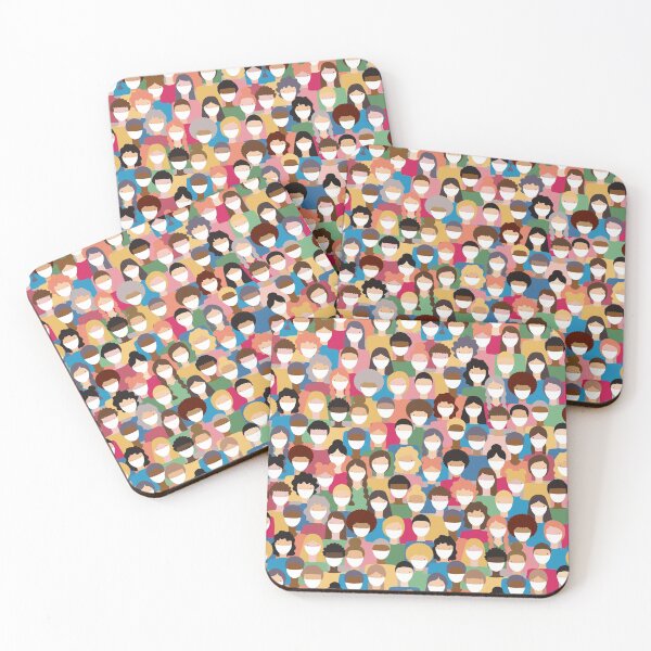 Item preview, All Colors People Wearing Face Mask designed and sold by Gabriela Simon.