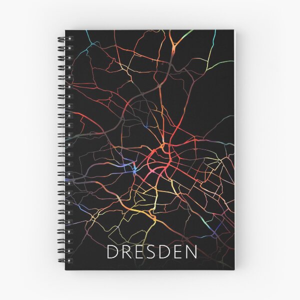 Artikelvorschau, Dresden City Street Map Dunkler Modus entworfen und verkauft von map-lover.