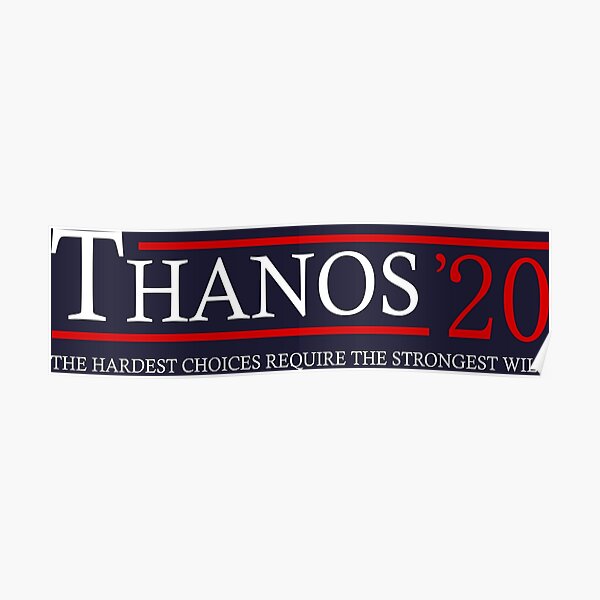 thanos quote posters redbubble redbubble