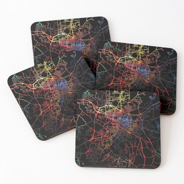Artikelvorschau, Durham City Street Map Dunkler Modus entworfen und verkauft von map-lover.