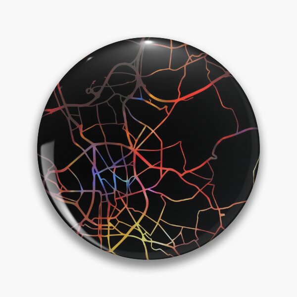 Item preview, Dusseldorf City Street Map Dark Mode designed and sold by map-lover.