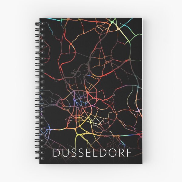 Item preview, Dusseldorf City Street Map Dark Mode designed and sold by map-lover.