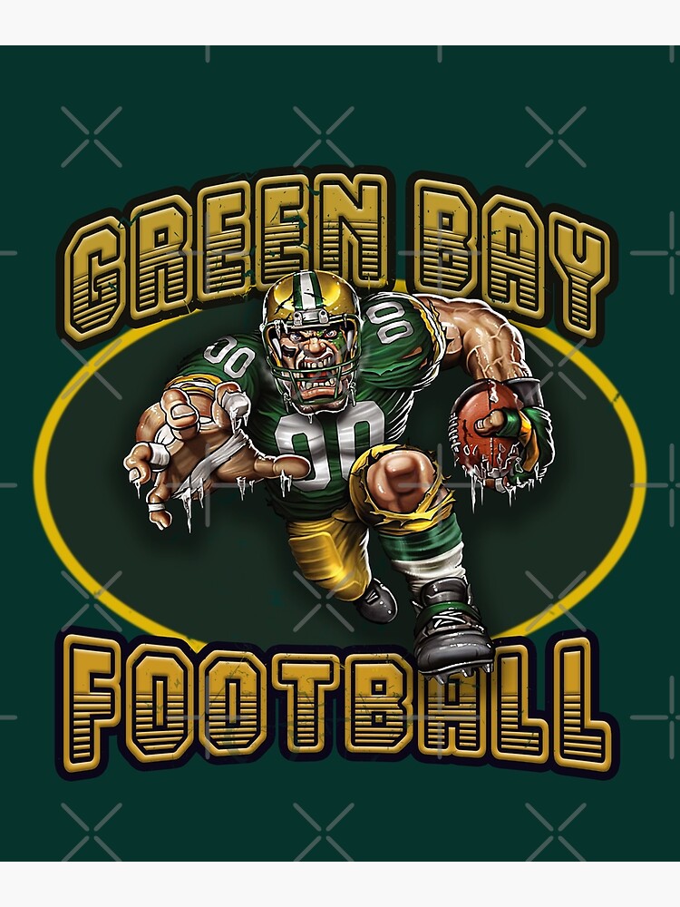 Green Bay Retro Mascot Cheese Head Man - Green Bay Packers - Hoodie