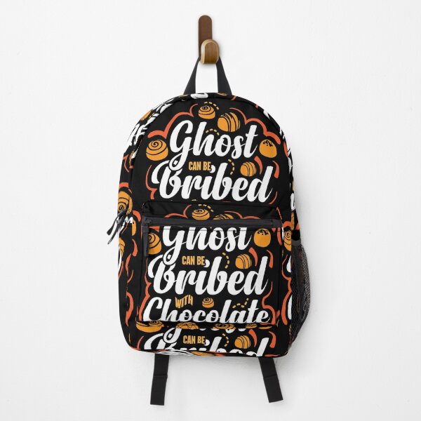 Item preview, Ghost Can Be Bribed With Chocolate Funny Classic Halloween Meme designed and sold by GravitiTees.