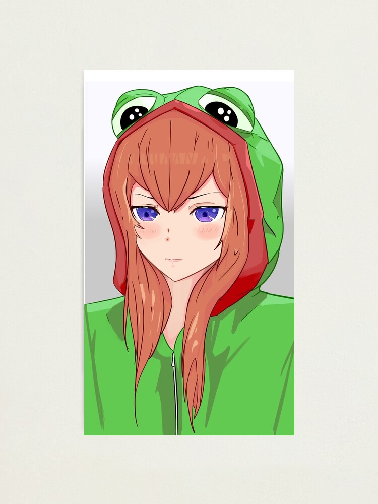 Anime Pepe Girl Original Design Photographic Print For Sale By Pastmuffin1 Redbubble