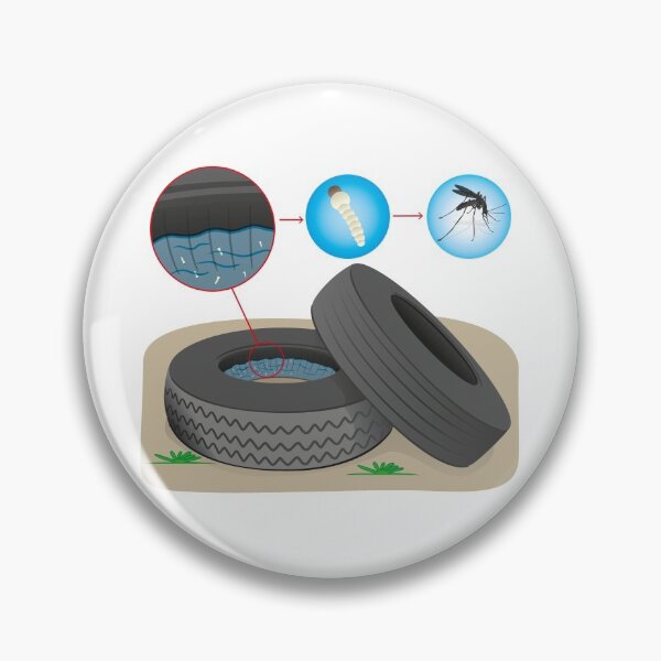 Item preview, Nature, tires with stagnant water with fly breeding mosquitoes. Ideal for informational and institutional sanitation and related care designed and sold by LucianoCosmo.