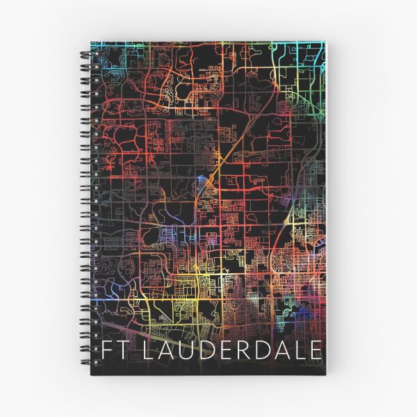 Item preview, Ft Lauderdale City Street Map Dark Mode designed and sold by map-lover.