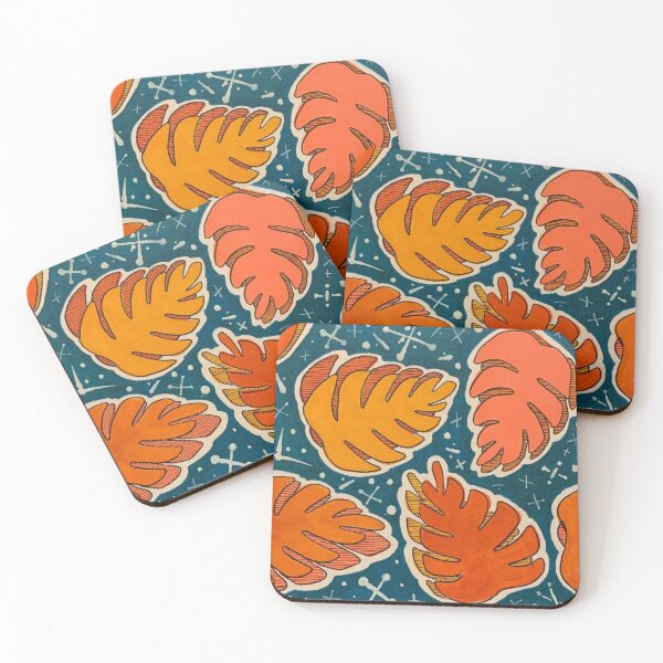 Item preview, Wild Blue Tiki Space Pattern designed and sold by Amelia Dean.